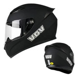 Casco De Moto Deportivo Negro Certificado Dot Con Bluetooth