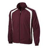 Joe's Usa (tm Tall Colorblock Full Zip Raglan Jacket-maroon