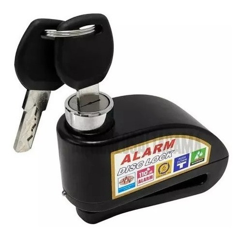 Candado Freno De Disco Con Alarma Para Moto O Bicicleta Inox