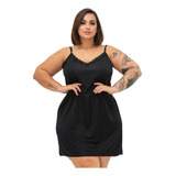 Camisola Plus Size Vestido Feminino Pijama Poliamida Luxo