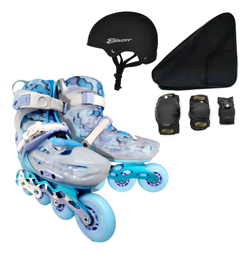 Patines Vz Freeskate Ajustable +mochila+casco+protecciones