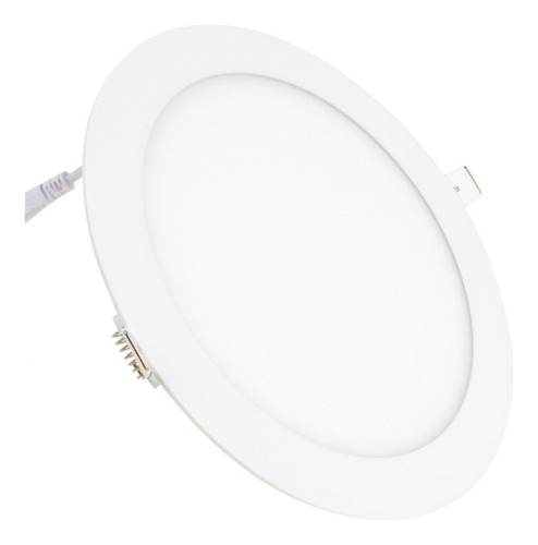 Plafon Led Redondo Embutir 12w Panel Blanco Pack 4 Premium Color De La Luz Blanco Cálido