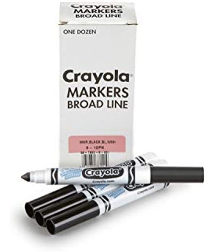 Crayola Negro Marcadores Lavables, Marcadores De Linea Amp