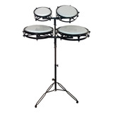 Set De Congas Y Bongos Compactos Trako Drums ( Tkd White) 