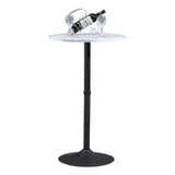 Finnhomy 23.6inches Round Cocktail Bar Table With Metal Bas.