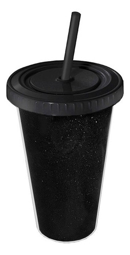 Vaso Acrilico Tipo Starbucks Con Sorbete Y Glitter 