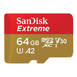 Memoria Micro Sd Sandisk Extreme 64gb, Class 10 U3, 4k