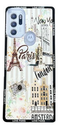 Funda Transp Diseño Love Paris Para Motorola Moto G60s