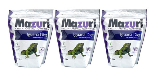 Alimento Para Iguana Mazuri 3 X 450 G C/u