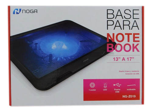 Base Para Notebook Inclinable Led Usb Noga One Cooler Ng-z01