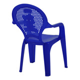 Cadeira Com Braços Catty Azul Estampada Tramontina