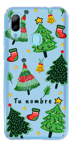 Funda Para Zte Navideño Árbol De Navidad Con Tu Nombre