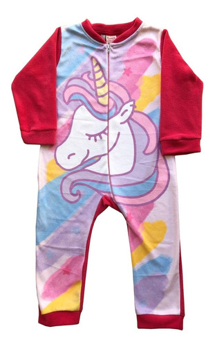 Pijama Niñas Enterito Polar Unicornio Original Mundo Manias