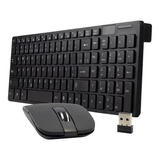 Kit Teclado E Mouse Wirelles Ultra Slim 2.4ghz Com Nfe