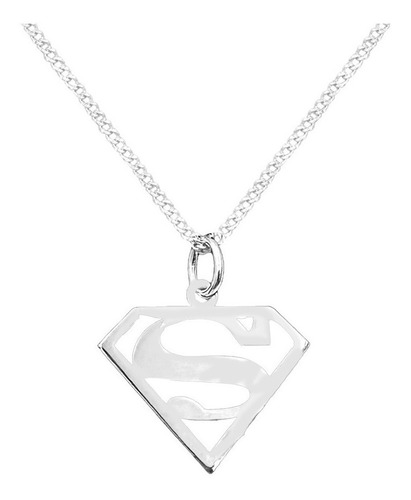 Dije Y Cadena Superman Plata 925 Con Envio