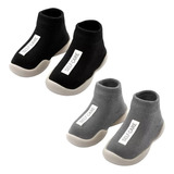 2 Pares Zapatos Calcetin Pantufla Bebe  Suela Antiderrapante