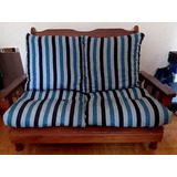 Sillon De Algarrobo Dos Cuerpos Con Almohadones 