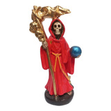 Mini Figura De La Santa Muerte 12 Cm Color Roja