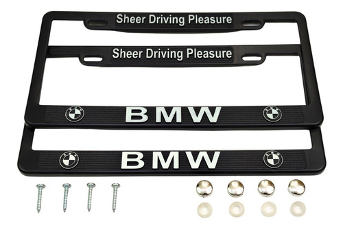 Porta Placas Bmw Reflejante Camioneta Auto Cubre Pijas Kit