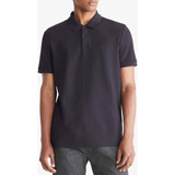 Polo Negro De Hombre Diseño Solido Calvin Klein