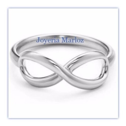 Anillo Infinito Oro Blanco 14kt  Envio Y Estuche Gratis