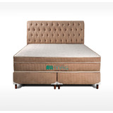 Cama Box Queen D33 Colchão Magnético Firme + Base Cabeceira