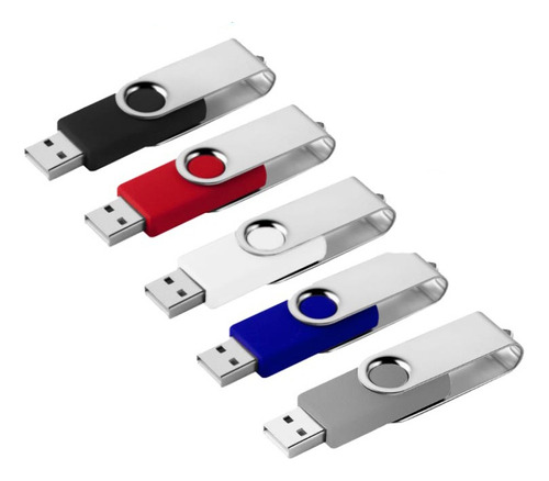 Usb Memoria 16gb Giratoria Económica Logo 5pz Ut Usb029