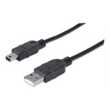 Cable Usb Manhattan Tipo A Macho A Tipo Mini B Macho 1.8mts