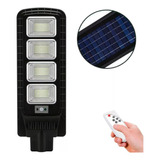 Lampara Led Solar Alumbrado Publico 300w Control Y Soporte