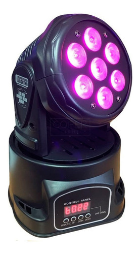 Cabezal Movil Led Proton 7x10w Rgb Dmx Boliche Luces Dj