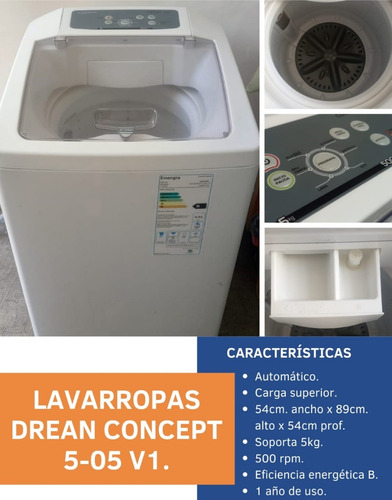 Drean Concept 5.05 V1 Blanco 5kg 220 v