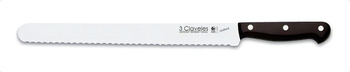 Cuchillo 3 Claveles Uniblock 1145 30cm Fiambres Acero Inox Color Negro