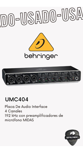Behringer Umc404 Hd Interface Audio Usb Pc U-phoria Usada