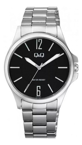 Reloj Q&q Qyq Qa06j222y Plateado Hombre Acero +estuche