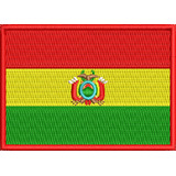 Patch Bordado Bandeira Bolívia P/ Colete Motoqueiro Ban702
