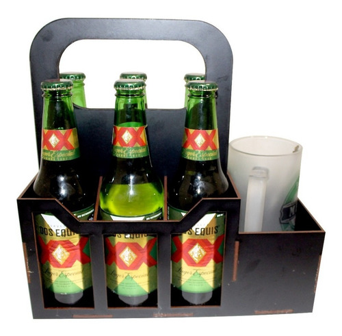 Caja Porta Cervezas Para Papa Y Porta Tarro En Mdf Con Frase