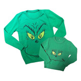  Duo Sueter Navideño Modelo Grinch Unitalla Ugly Sweater