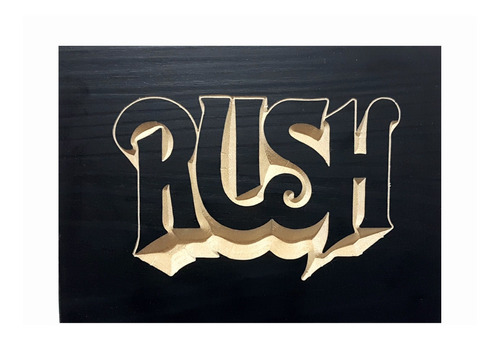 Quadro Entalhado Em Madeira - Rush