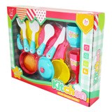 Set Cocina Juguete Ollas Platos Accesorios