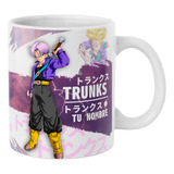 Taza De Dragon Ball Z Trunks Futuro  Con Tu Nombre