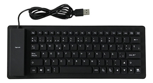 84 Teclas Español Usb Cable De Silicona Teclado Plegable Sua