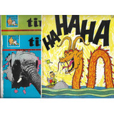 Lote 03 Gibis: Tintin Semanal N° 22-23 E 24 - Cubitus, Luc Orient E Taka Takata ( Ed Bruguera-1968-1ª Série) Raridades