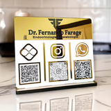 Placa Qrcode Pix Instagram Facebook Whatsapp Personalizada