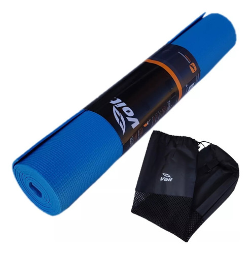 Tapete Yoga Voit 4mm Azul Con Funda