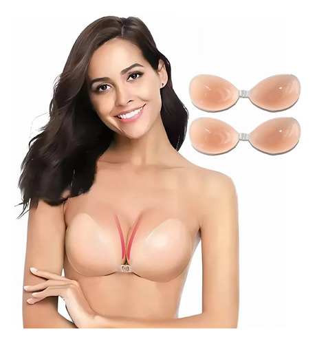 2pares Brasier Strapless Push Invisible Sosten Levanta Busto