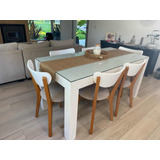 Mesa De Madera Mdf Con 6 Sillas