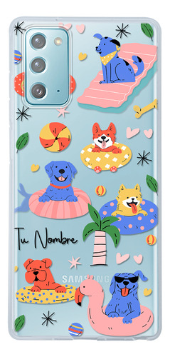 Funda Para Galaxy Para Mujer Alberca Perritos Con Nombre