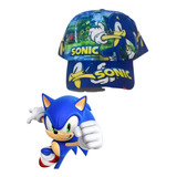 Boné Herói Sonic Azul Menino Infantil  Verão Sol Promoção