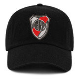 Gorro Jockey Visera Curva River Plate Futbol Bordado