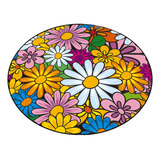 Alfombra Lavable G Sun Flower, Antideslizante, Para Salón, C